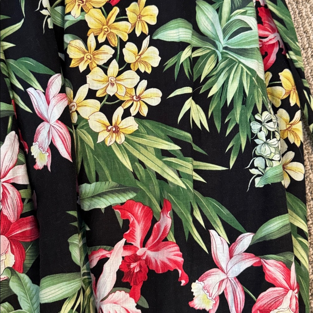 Tommy Bahama Green and Brown Linen Dress - Picture 4 of 5